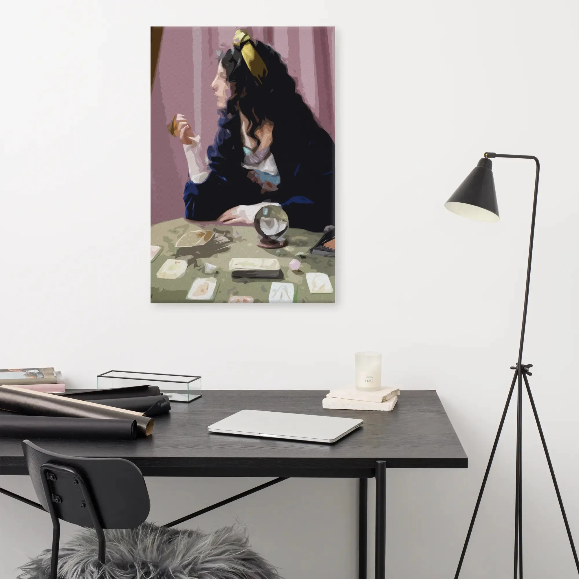 The Mystic's Gaze – Gypsy Tarot Reader Canvas Print
