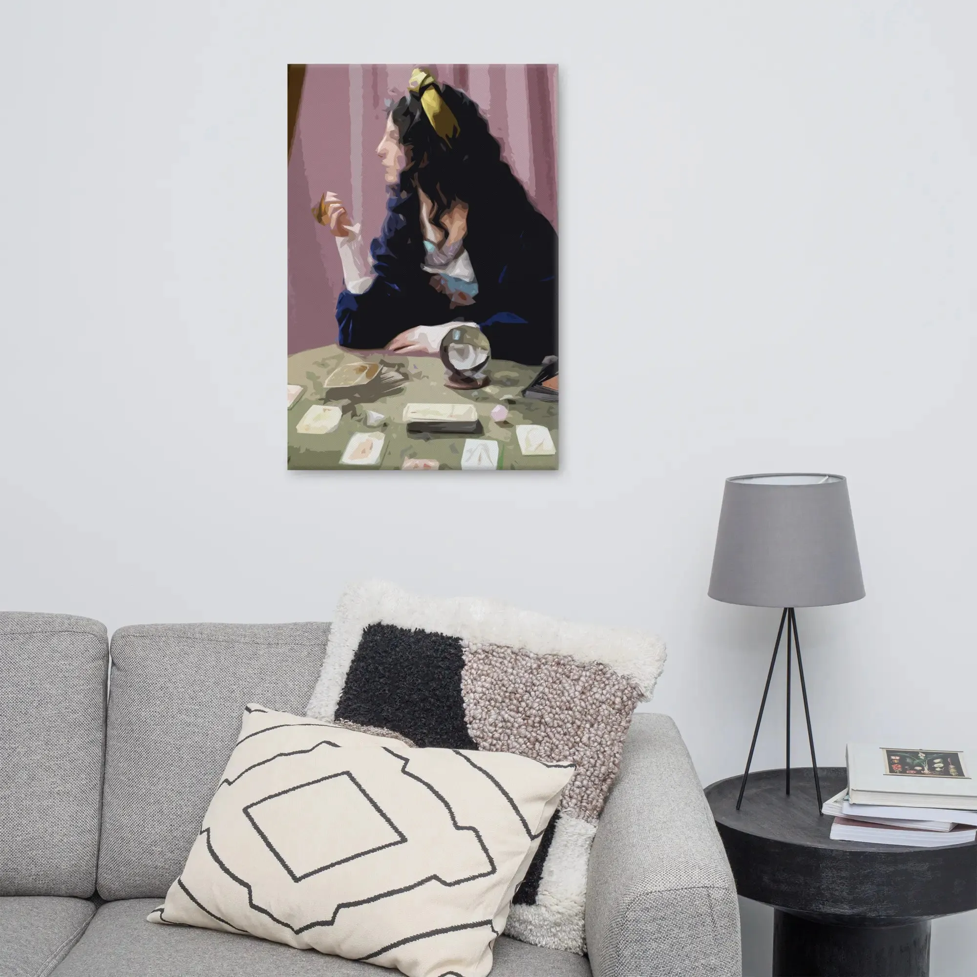 The Mystic's Gaze – Gypsy Tarot Reader Canvas Print