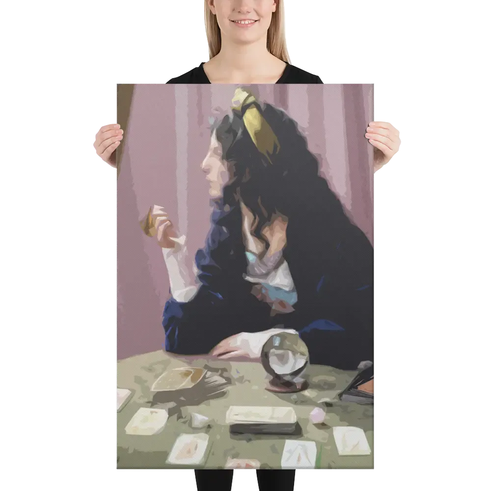 The Mystic's Gaze – Gypsy Tarot Reader Canvas Print