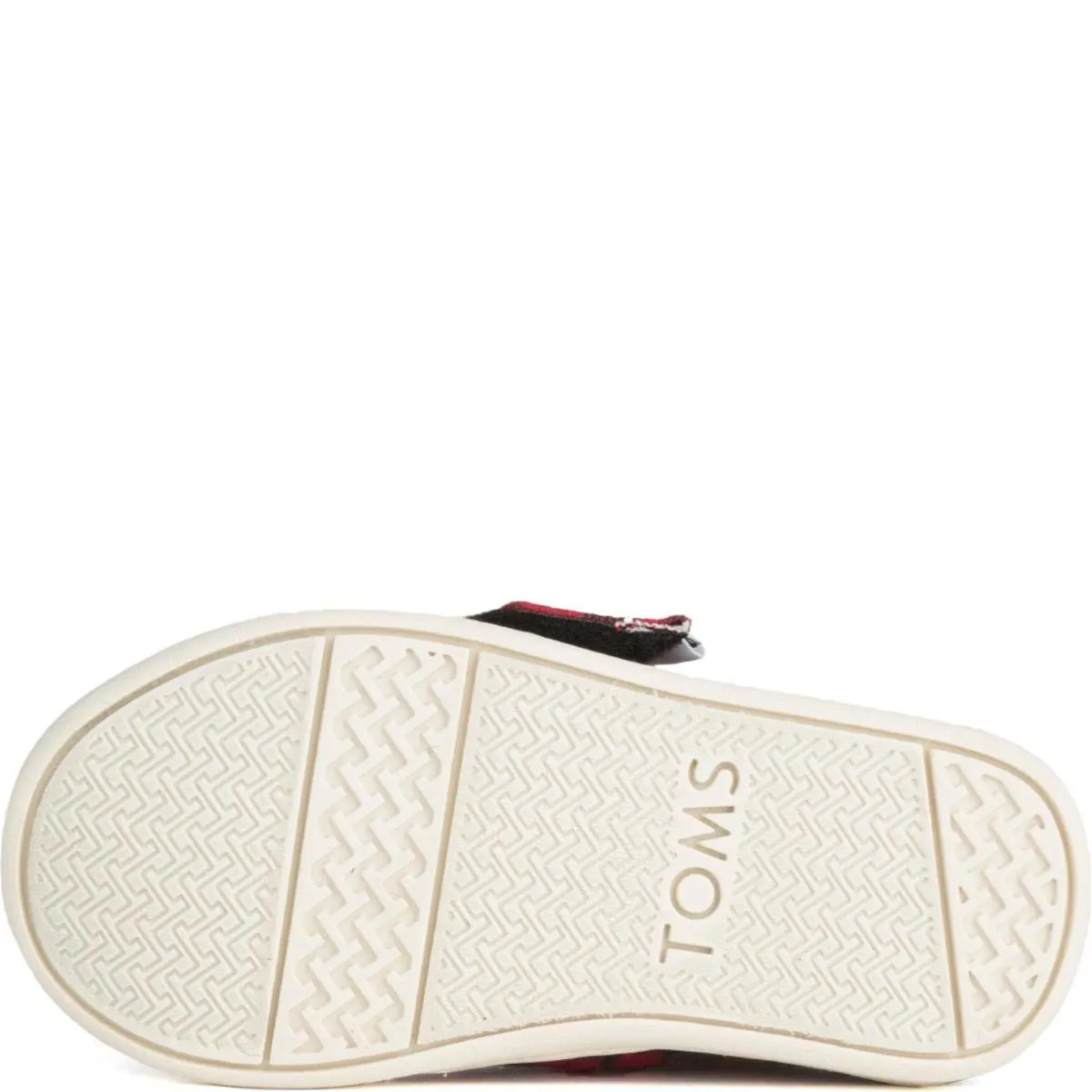 Tiny Toms: Bimini Black/Red Plaid Flats