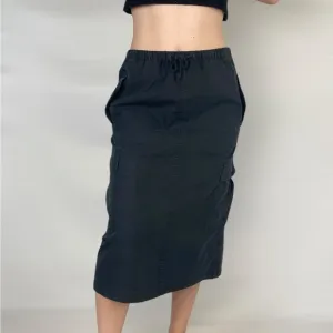 TNA ARITZIA Cargo MIDI Drawstring Skirt Slit Casual Lightweight Embroidered