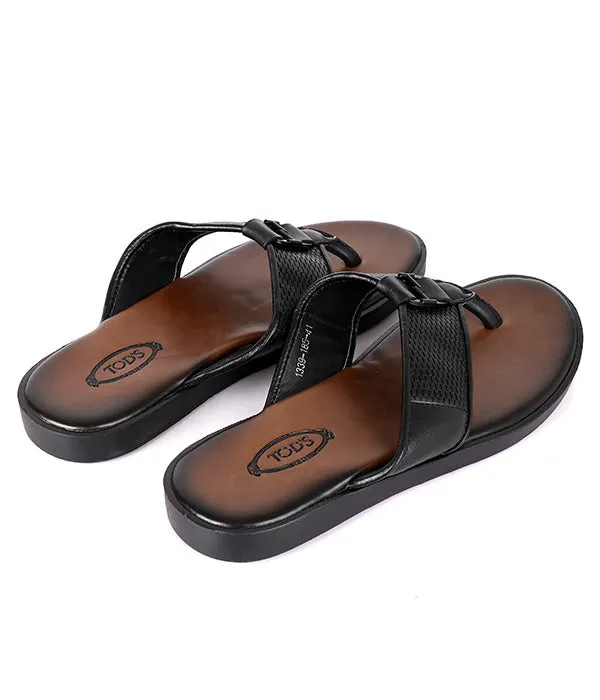 Tod's Logo Design Flip Flop | Black