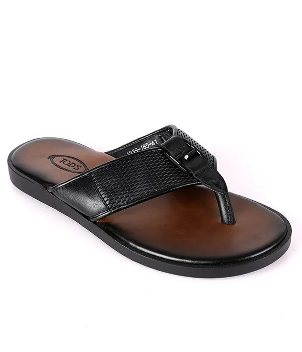 Tod's Logo Design Flip Flop | Black