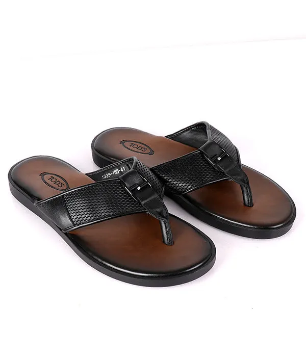 Tod's Logo Design Flip Flop | Black