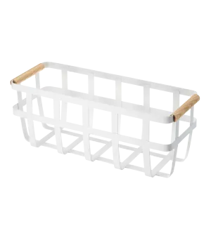 Tosca Storage Basket - Steel   Wood