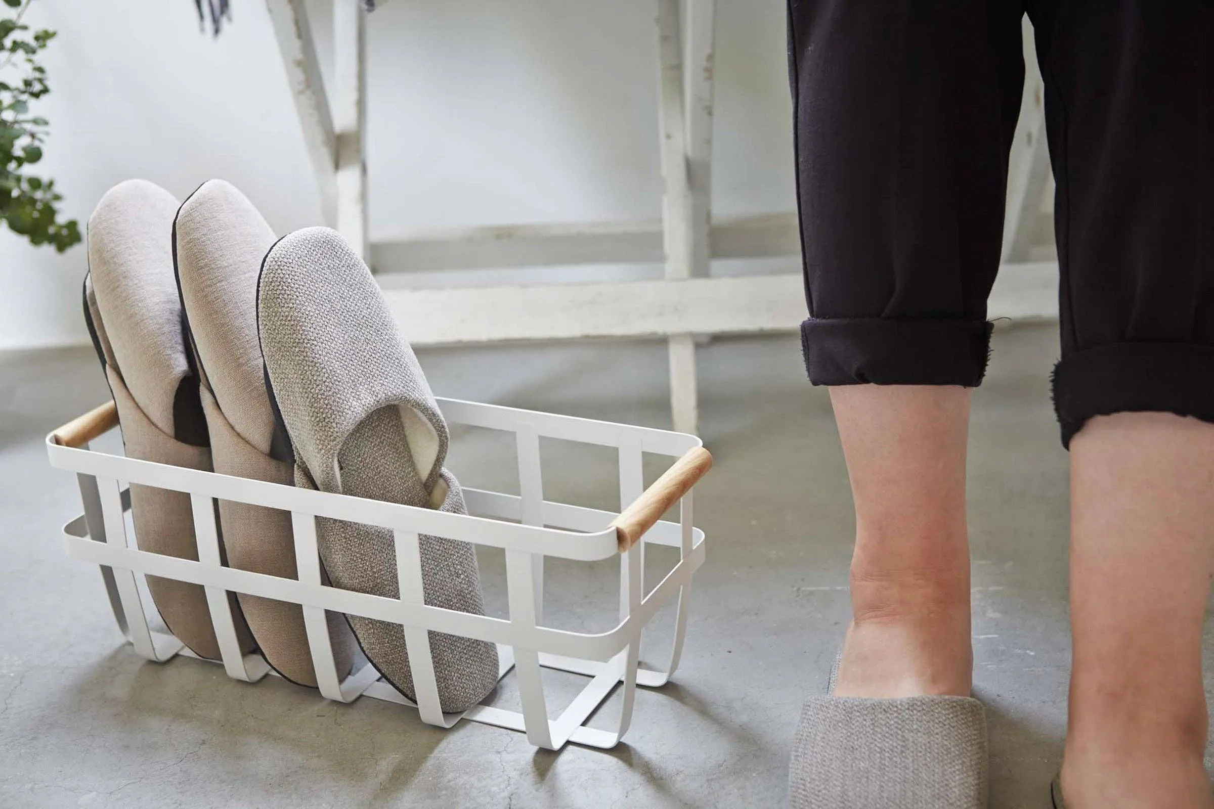 Tosca Storage Basket - Steel   Wood