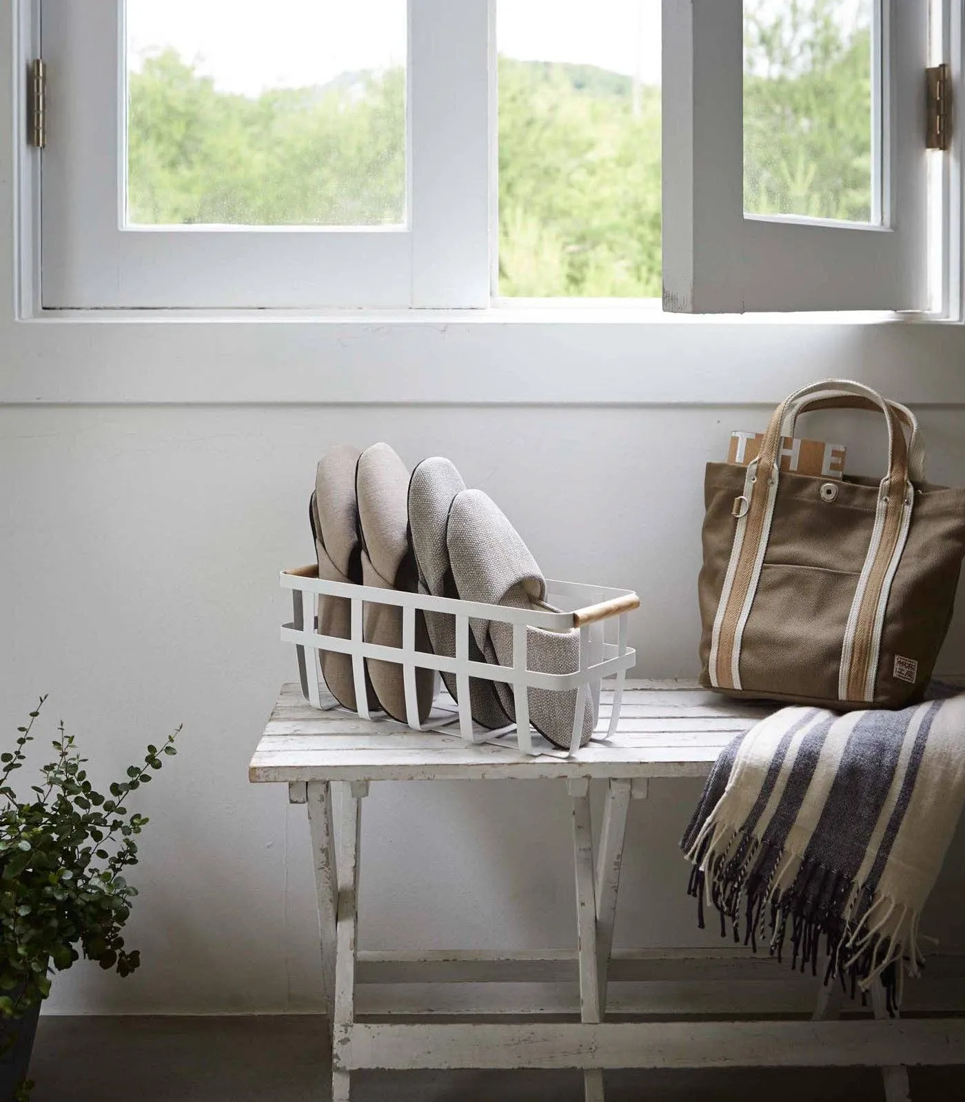 Tosca Storage Basket - Steel   Wood