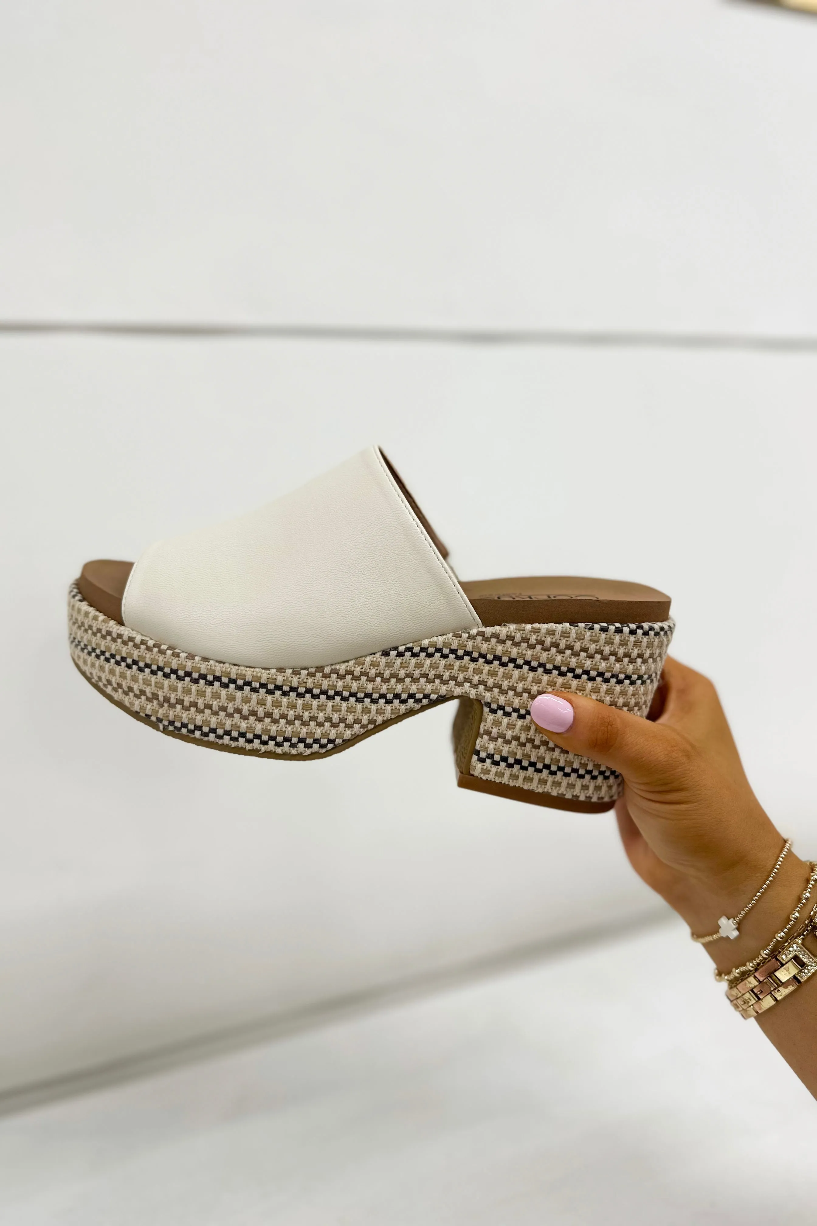 Totally Buggin' Platform Wedge Ivory