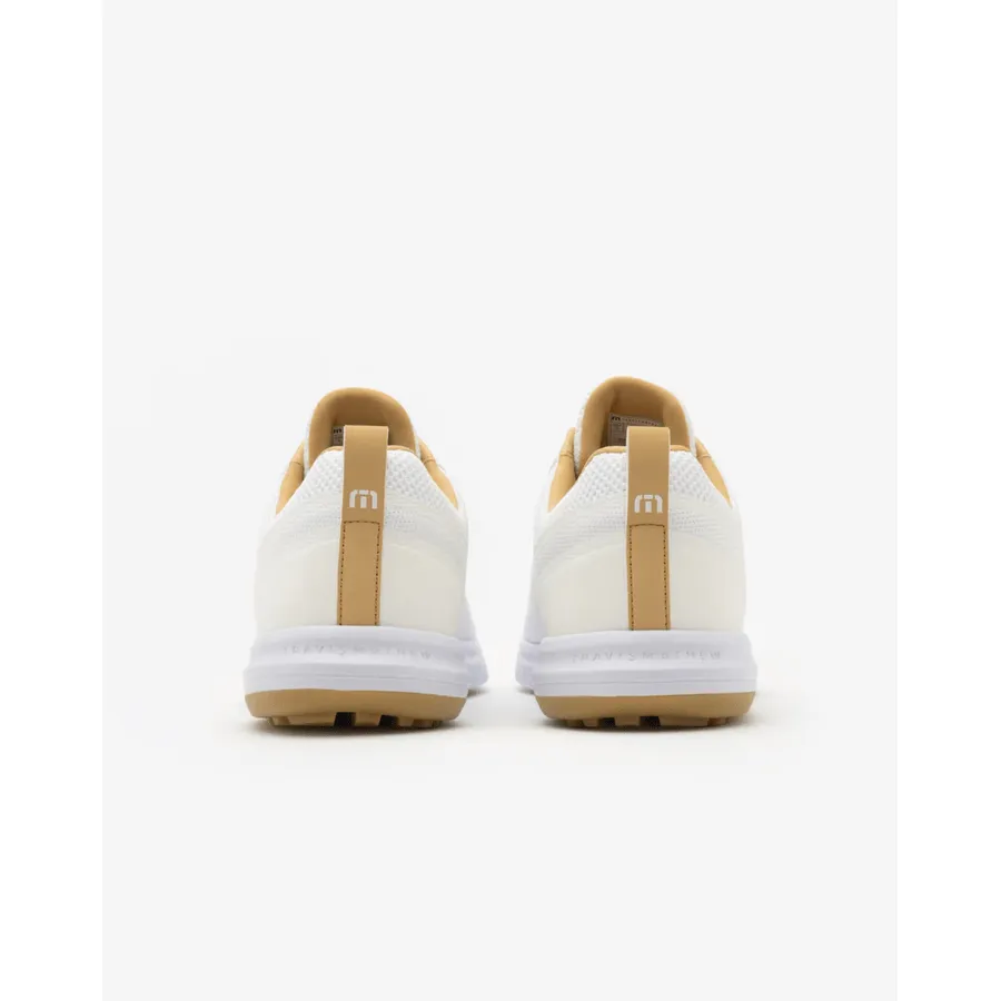 Travis Mathew The Daily Pro Hybrid Golf Shoe - White/Gum