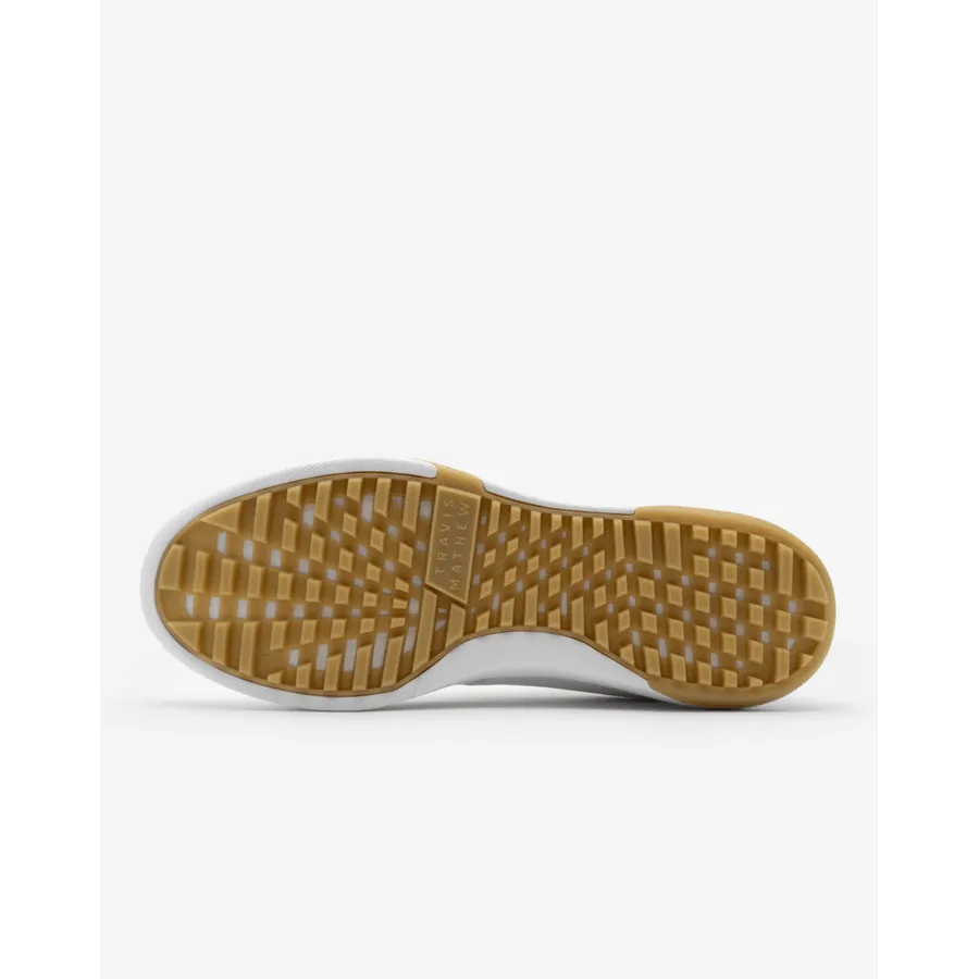 Travis Mathew The Daily Pro Hybrid Golf Shoe - White/Gum