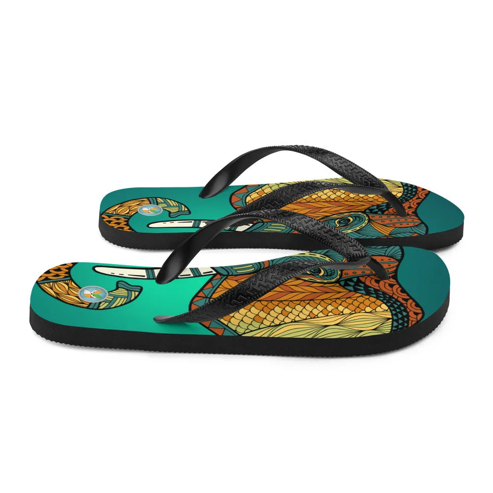 Tribal Elephant - Flip-Flops