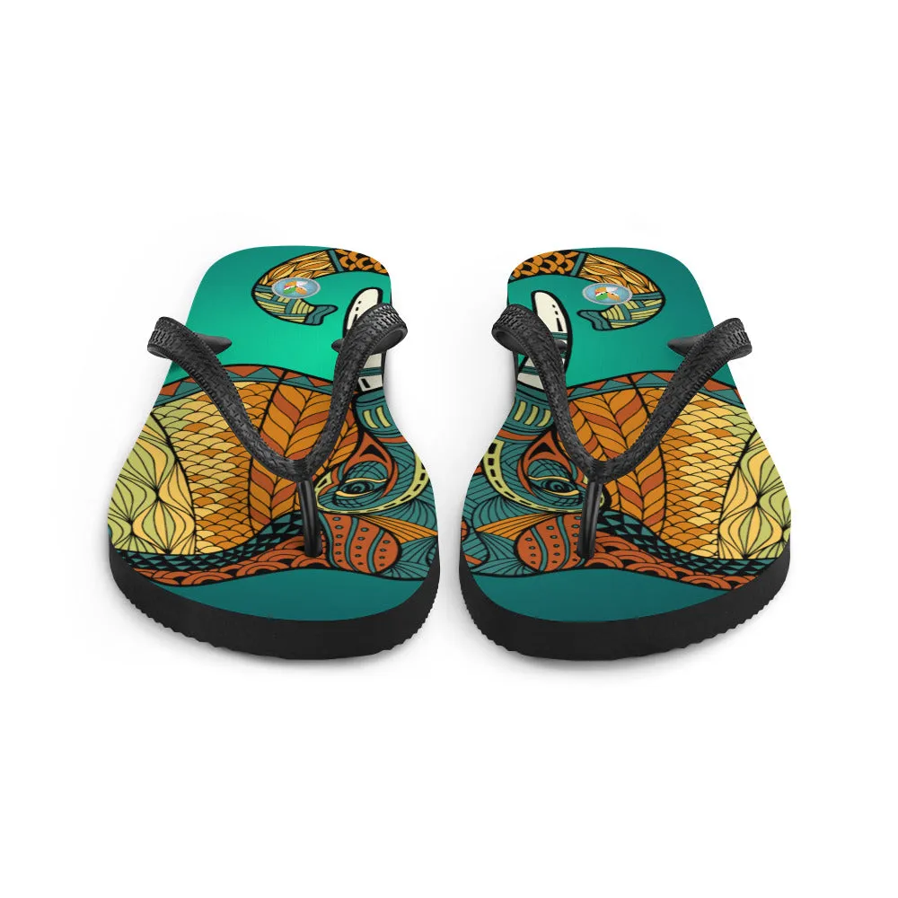 Tribal Elephant - Flip-Flops