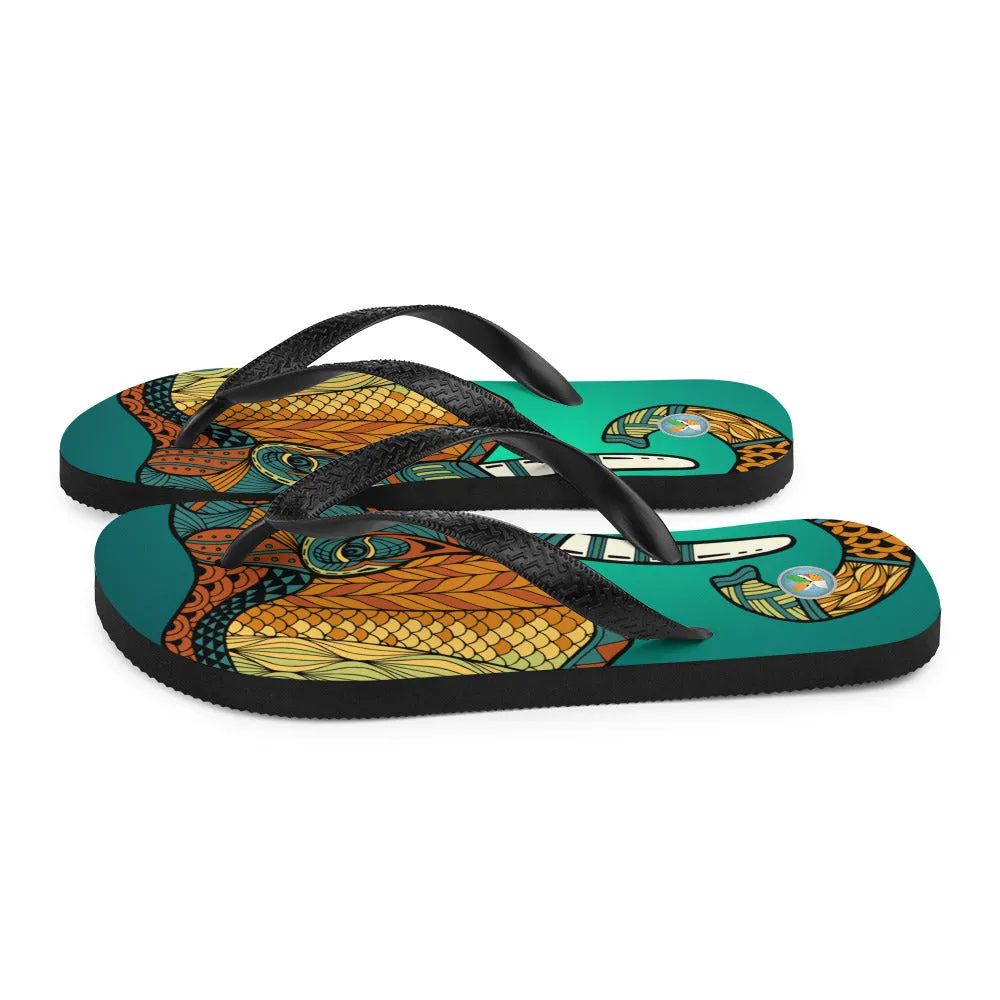 Tribal Elephant - Flip-Flops