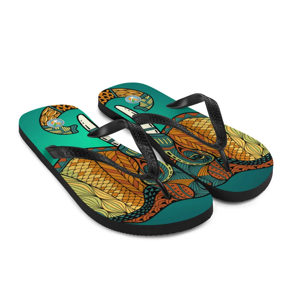 Tribal Elephant - Flip-Flops