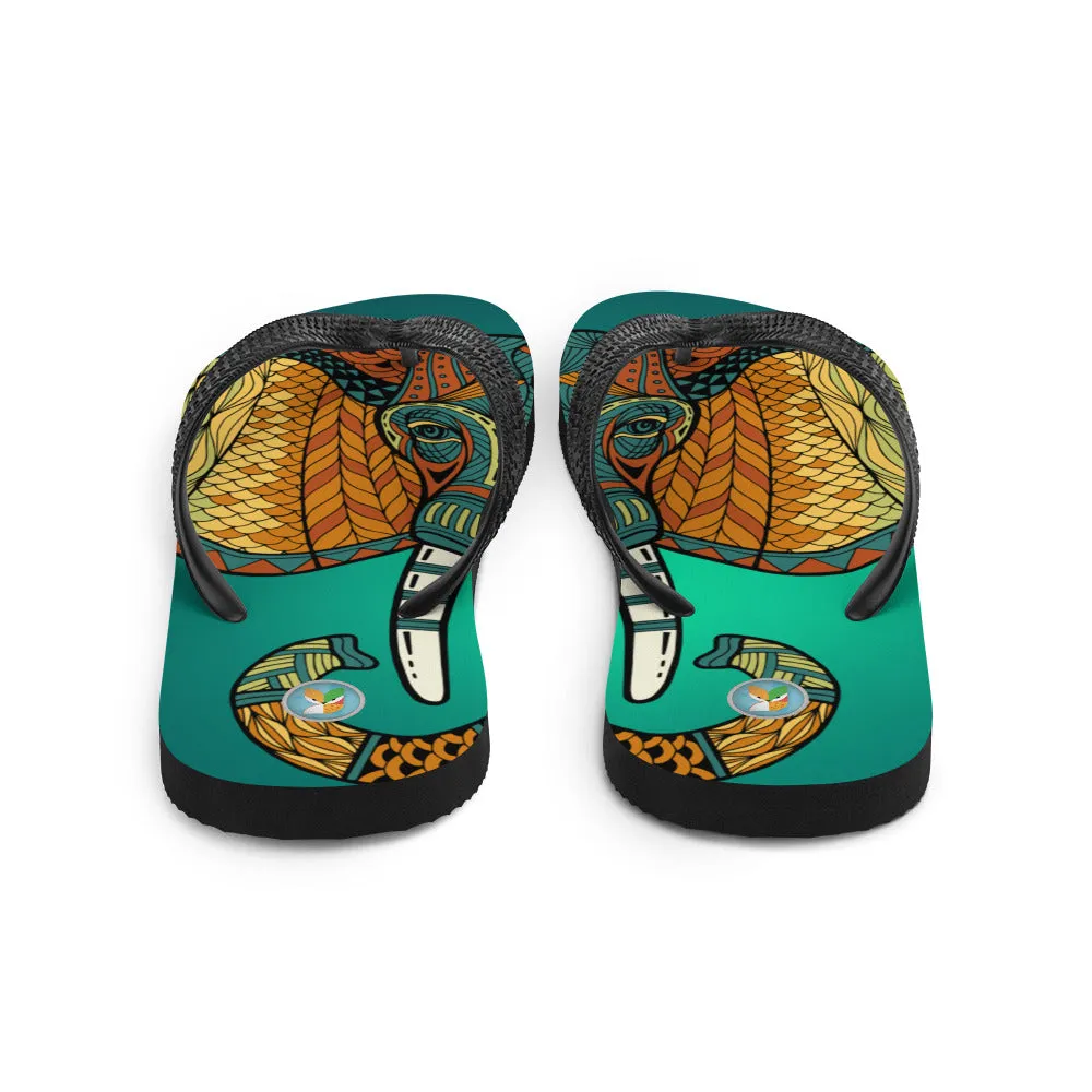 Tribal Elephant - Flip-Flops