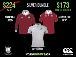 Troy University RFC 15th Anniversary Rugby - Silver Bundle (order 1/1-4/1, delivery by June) (add jersey name/number in order notes at checkout)