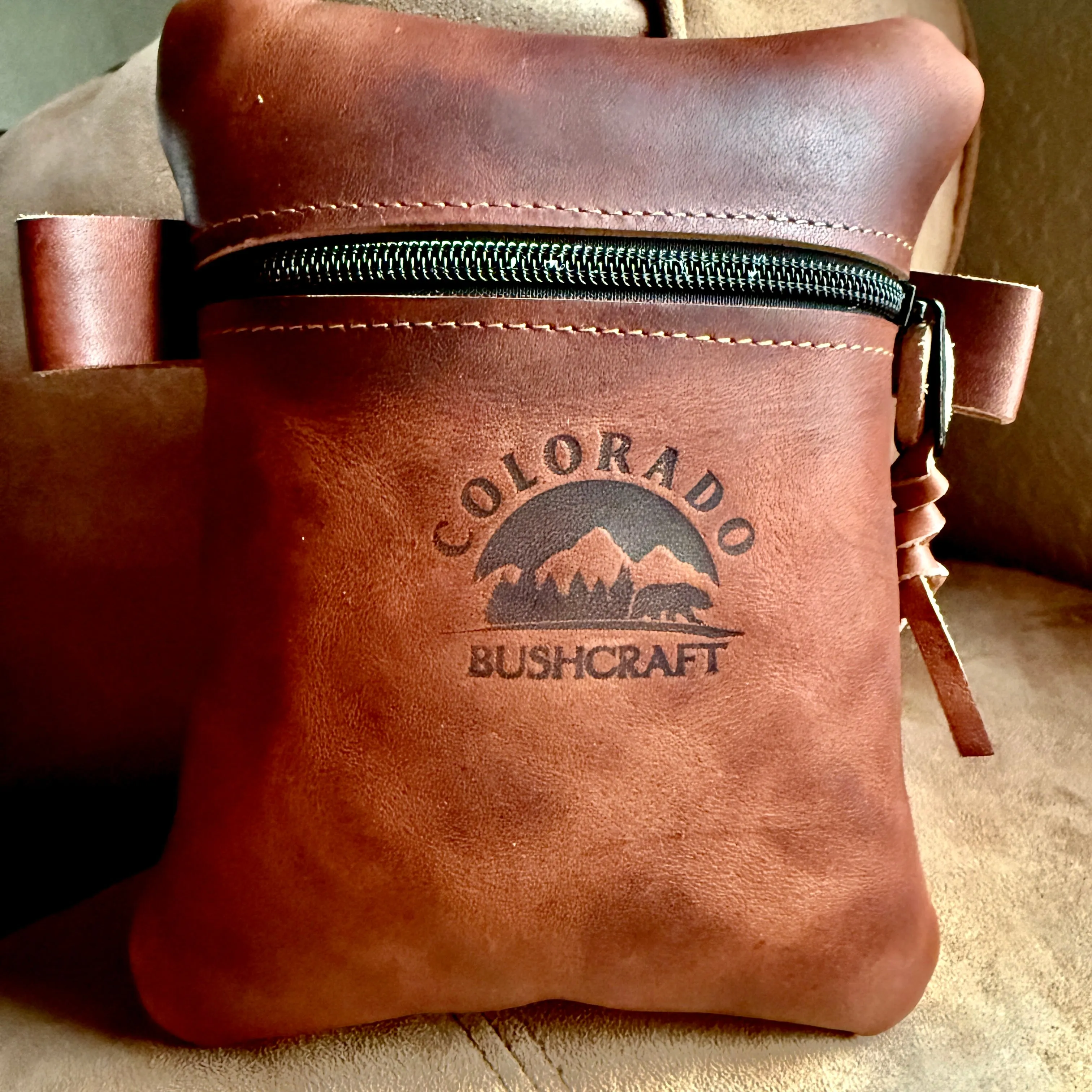 Ultra Premium Bordeaux Leather Traditional Medium EDC Pouch Bushcraft Survival Camping Possibles Dopp Grooming