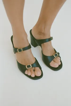 UNA SANDAL, BLACK CALF