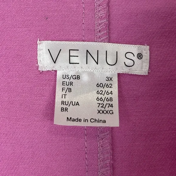 Venus Pink Plus Size Canvas Shacket