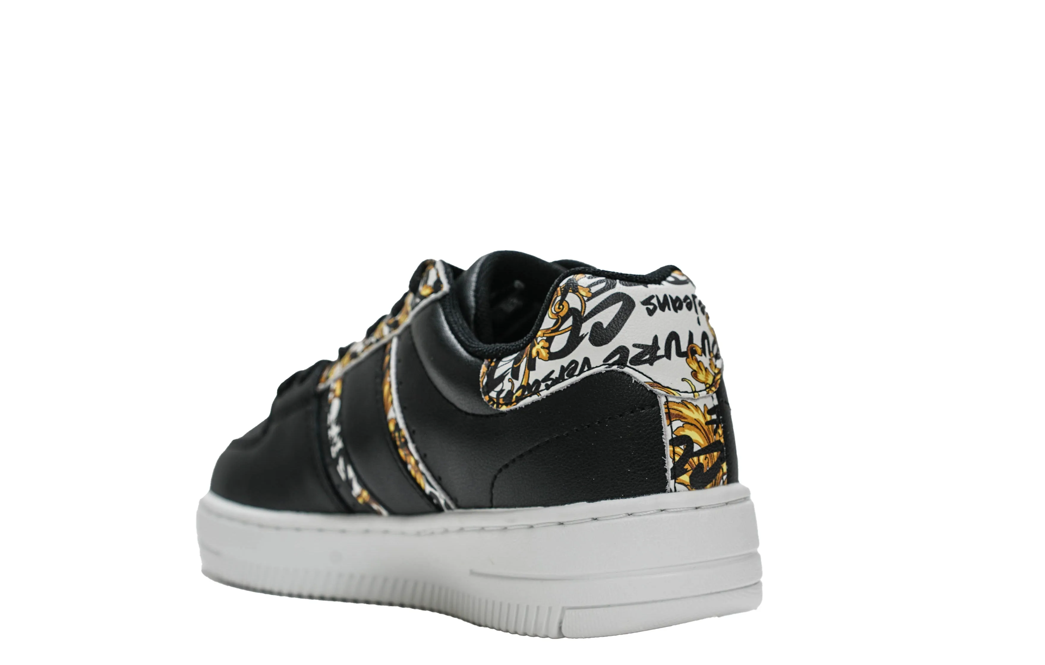 Versace Jeans Women's Black Logo Sneakers 73VA3SJ - 40% OFF