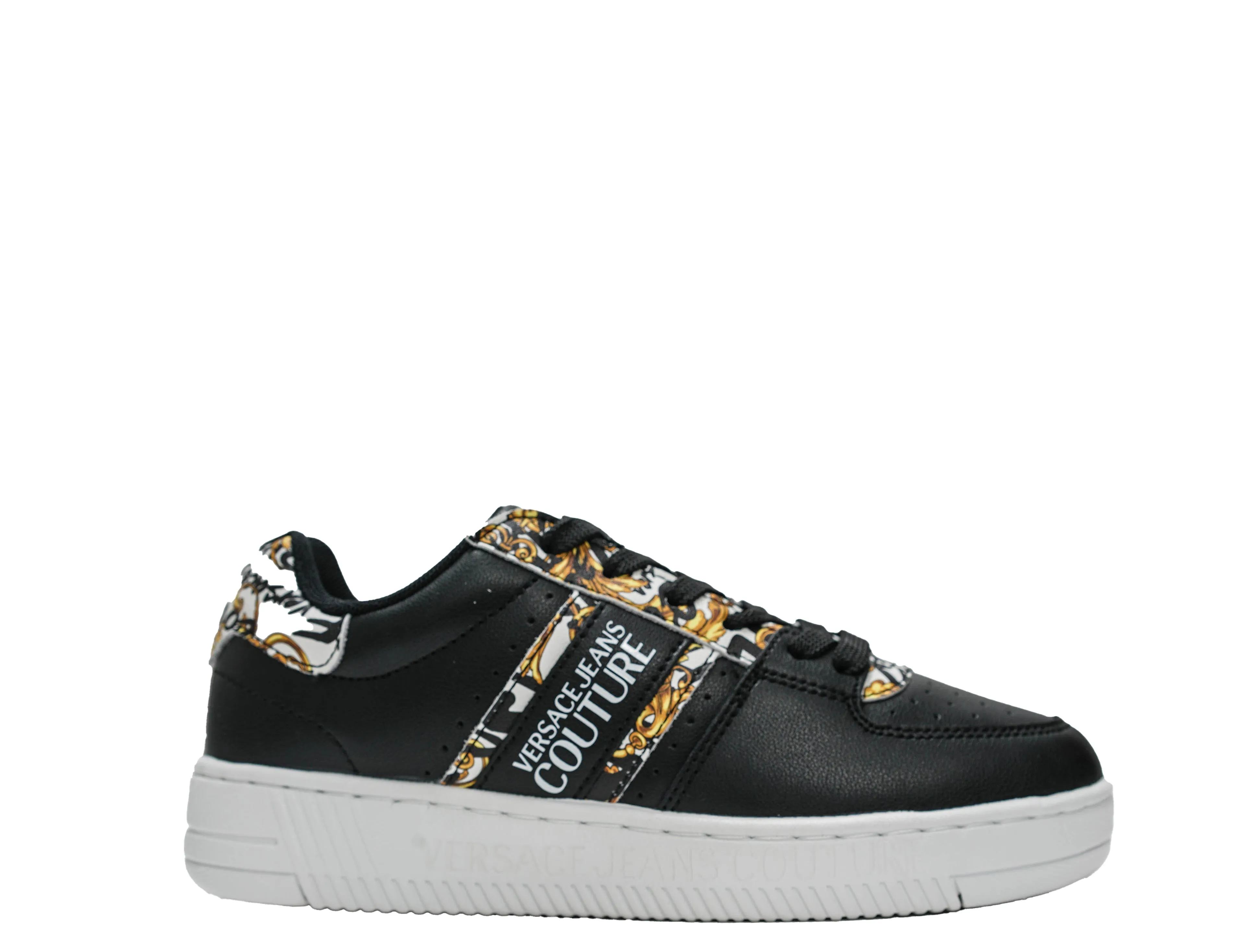 Versace Jeans Women's Black Logo Sneakers 73VA3SJ - 40% OFF