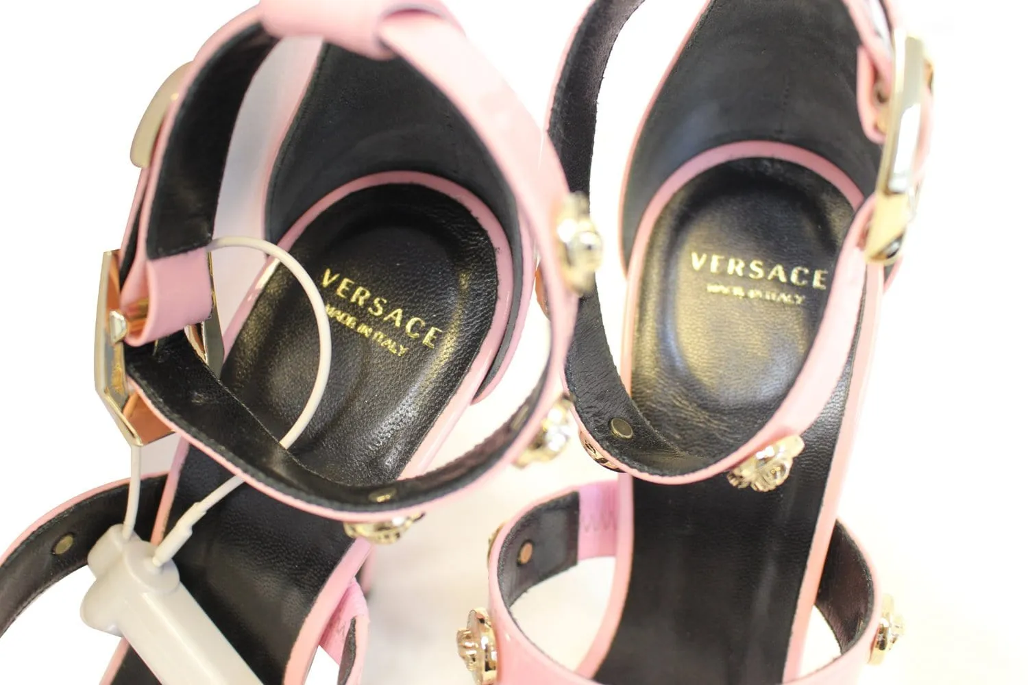 Versace Medusa Studded Heels Sandals Size 35 - Last Call