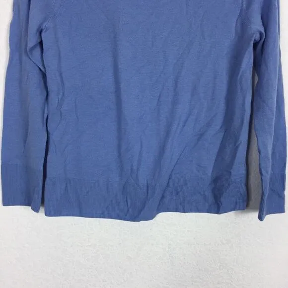 Vince Blue Wool Blend Sweater Medium Crewneck Pullover Lightweight Knit Casual