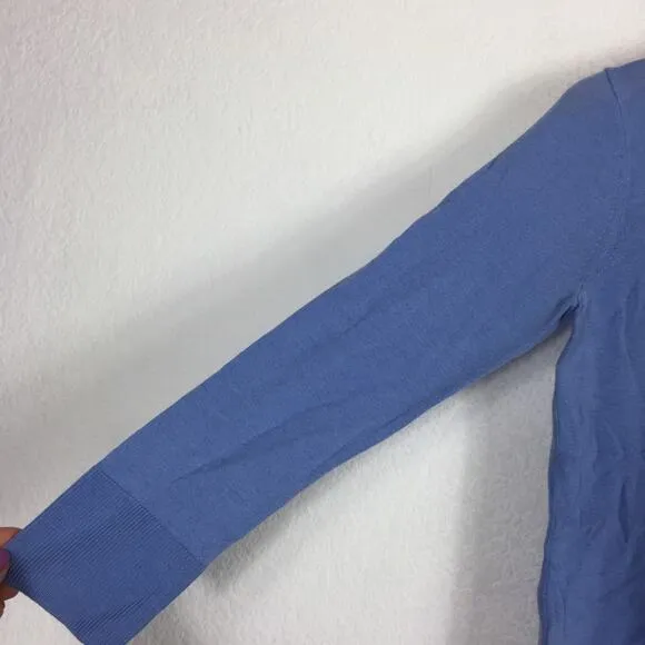Vince Blue Wool Blend Sweater Medium Crewneck Pullover Lightweight Knit Casual