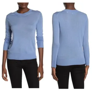 Vince Blue Wool Blend Sweater Medium Crewneck Pullover Lightweight Knit Casual