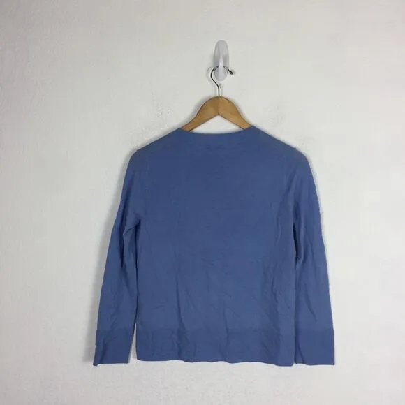 Vince Blue Wool Blend Sweater Medium Crewneck Pullover Lightweight Knit Casual