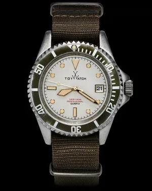 VINTAGE 3 HANDS GREEN - CANVAS STRAP