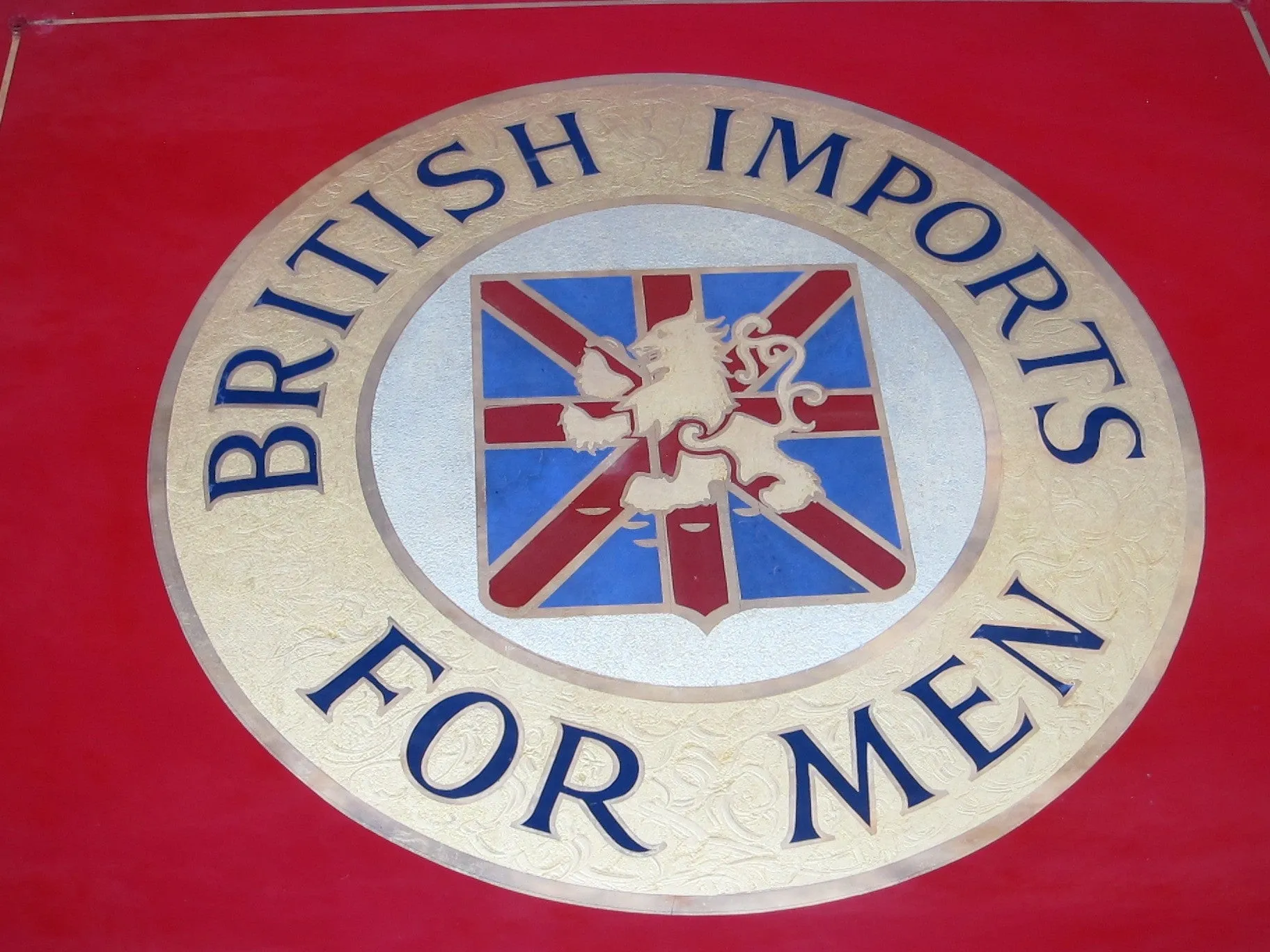 Vintage Advertising Canvas Glass Sign British Imports Rampant Lion