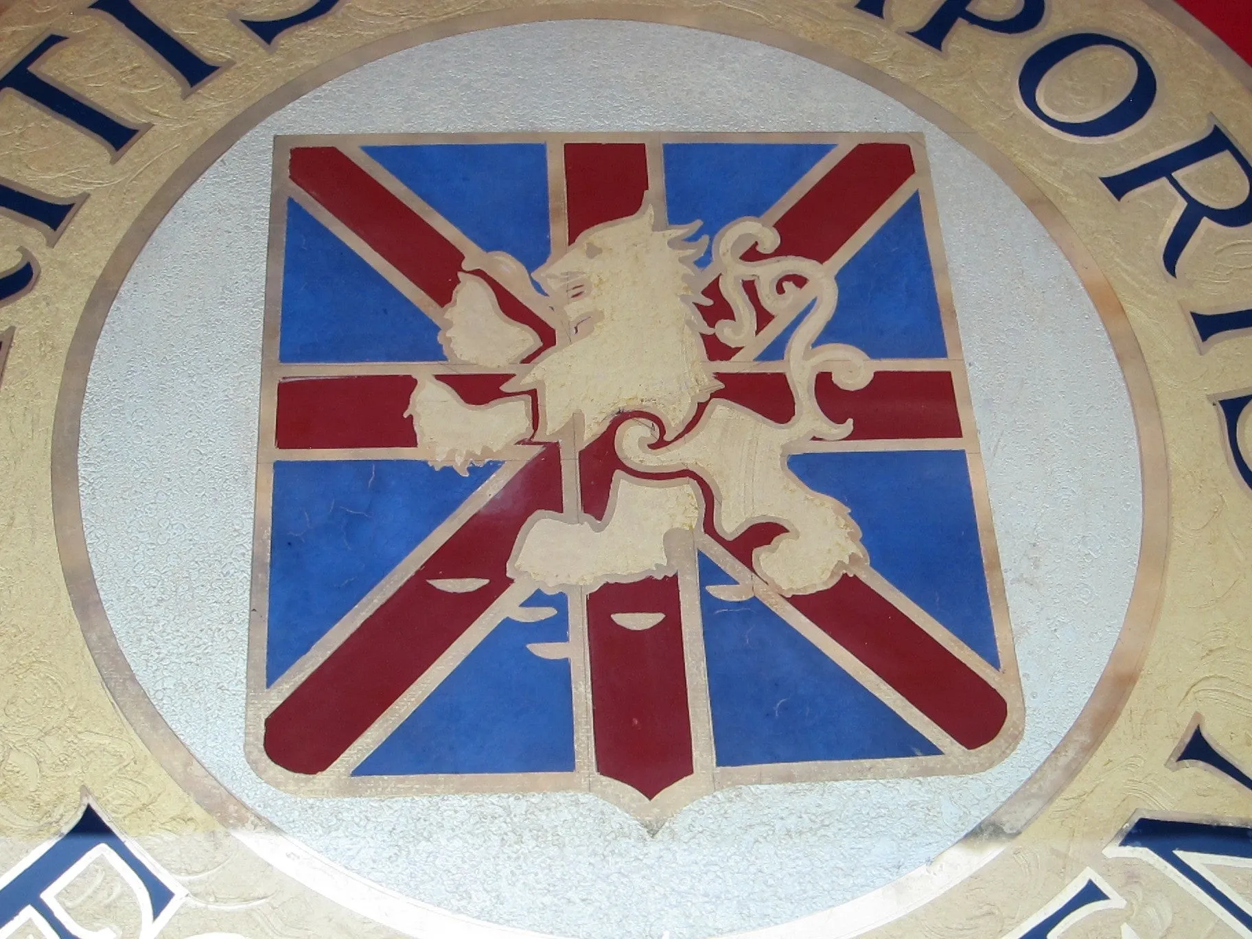 Vintage Advertising Canvas Glass Sign British Imports Rampant Lion