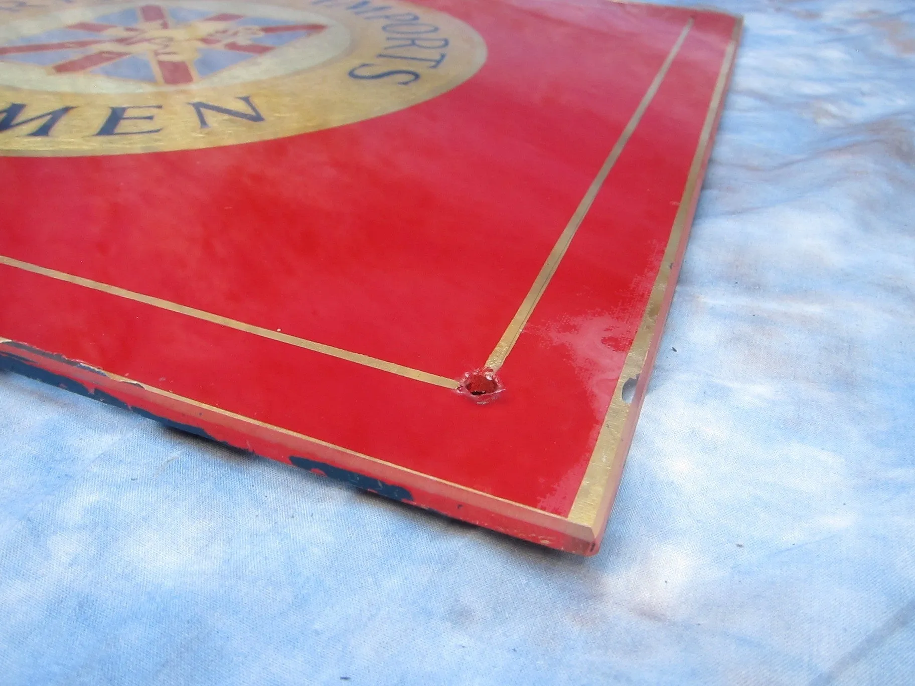 Vintage Advertising Canvas Glass Sign British Imports Rampant Lion
