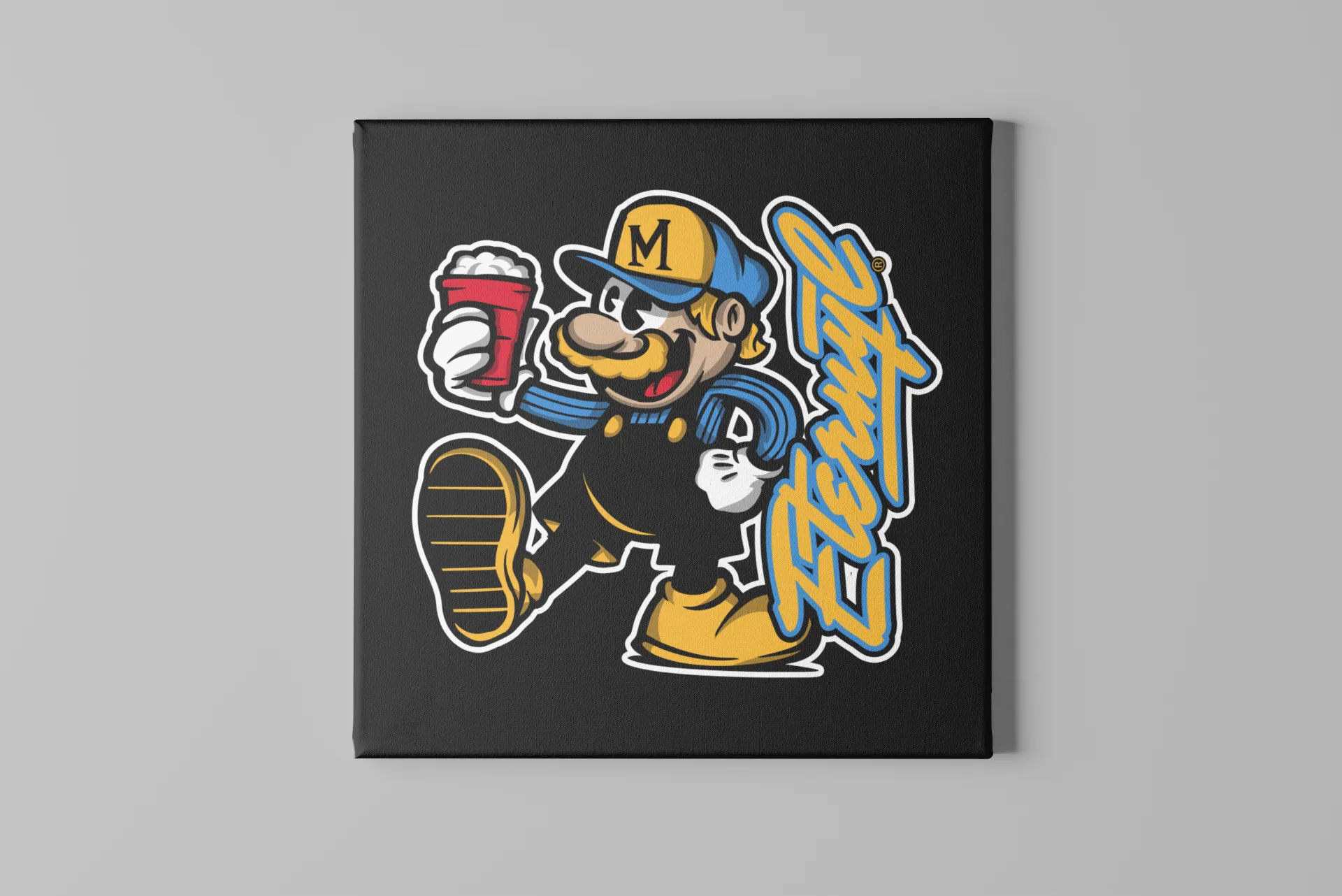 Vintage Bernie Cartoon Canvas