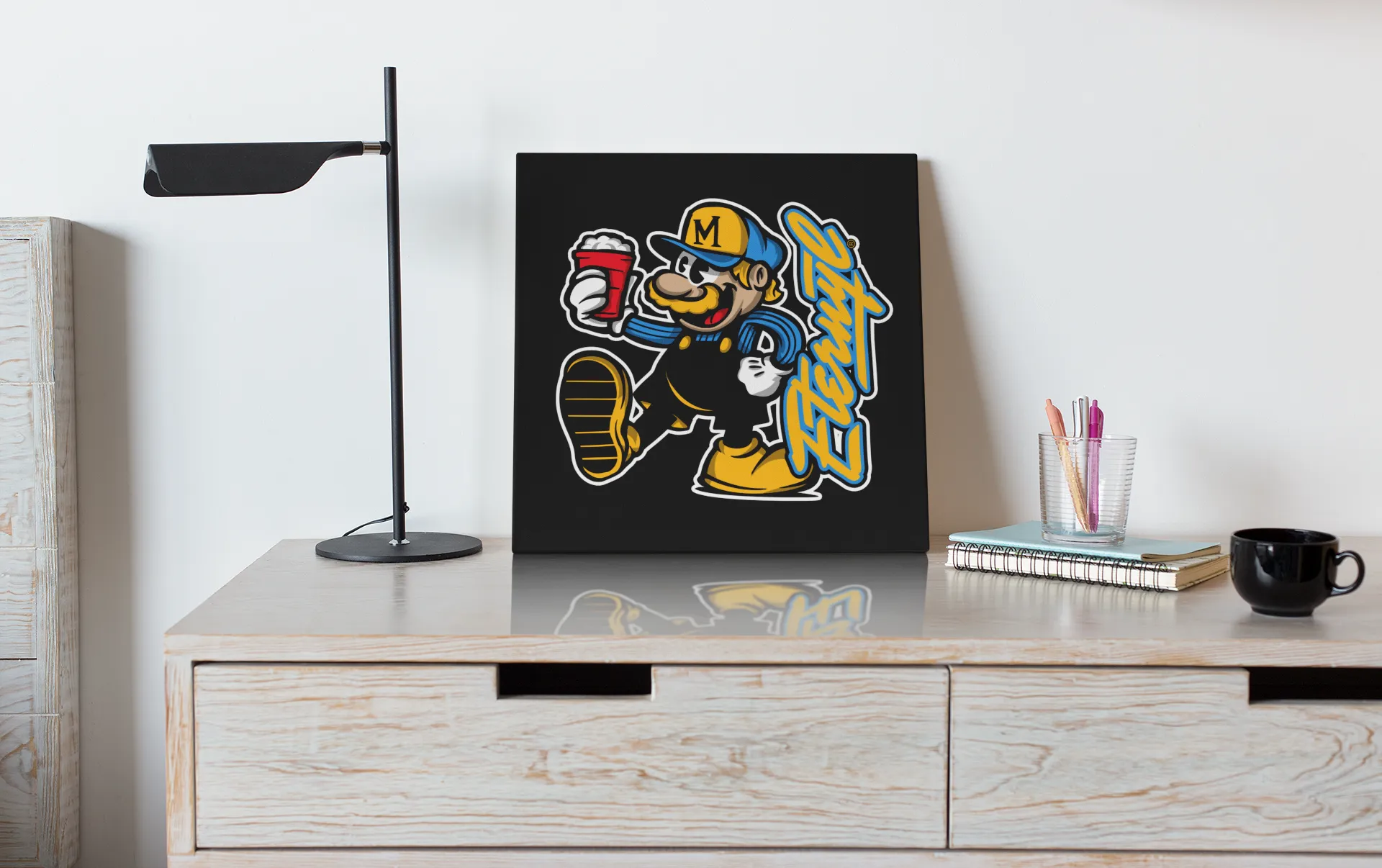 Vintage Bernie Cartoon Canvas