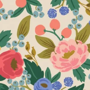 Vintage Blossom - Cream Canvas Metallic -- Vintage Garden by Rifle Paper Co. for Cotton   Steel Fabrics