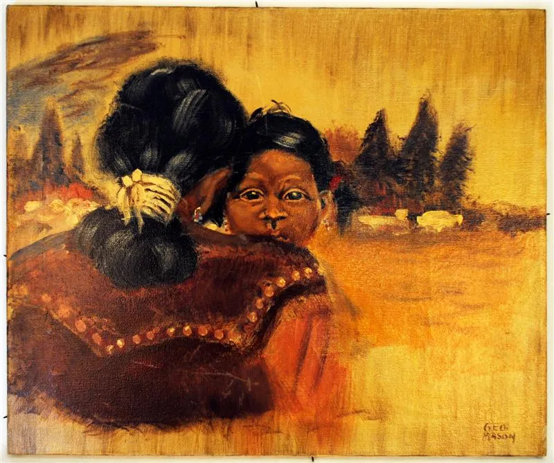 Vintage California Art Painting by George Mason of Monterey Furniture