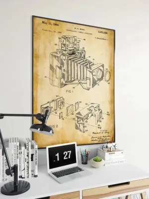 Vintage Camera Patent Print| Framed Art Print