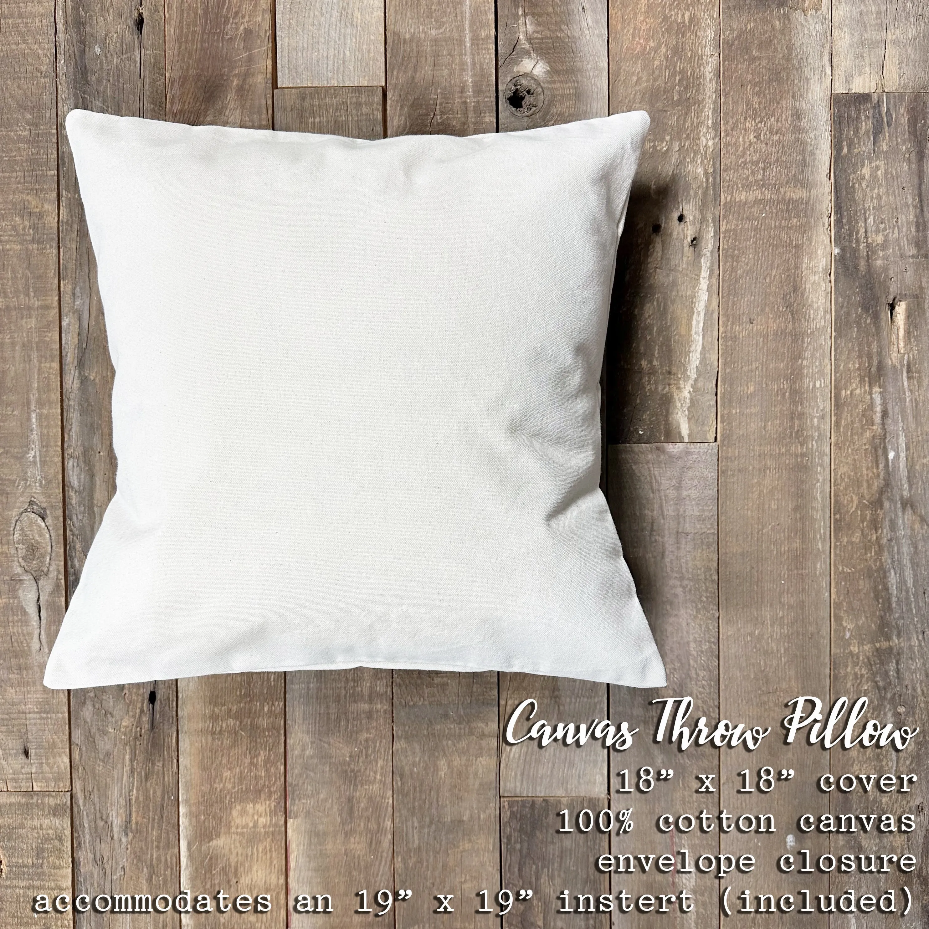 Vintage Flourish w/ City, State - Square Canvas Pillow
