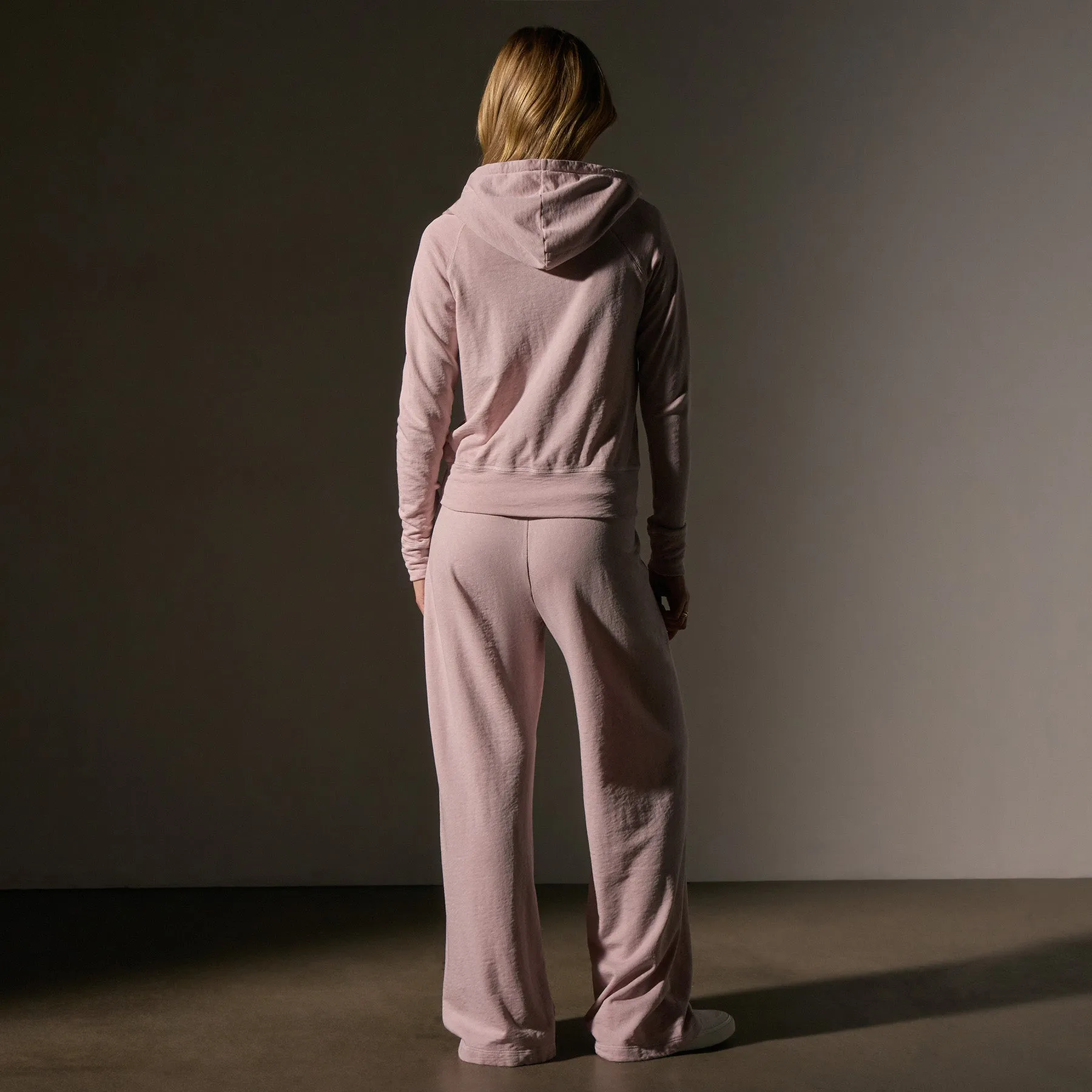 Vintage French Terry Zip Up Hoodie - Degas Pigment