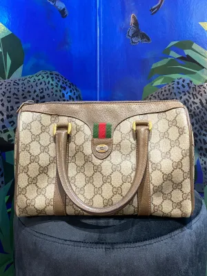 Vintage: Gucci Canvas Monogram Boston Bag