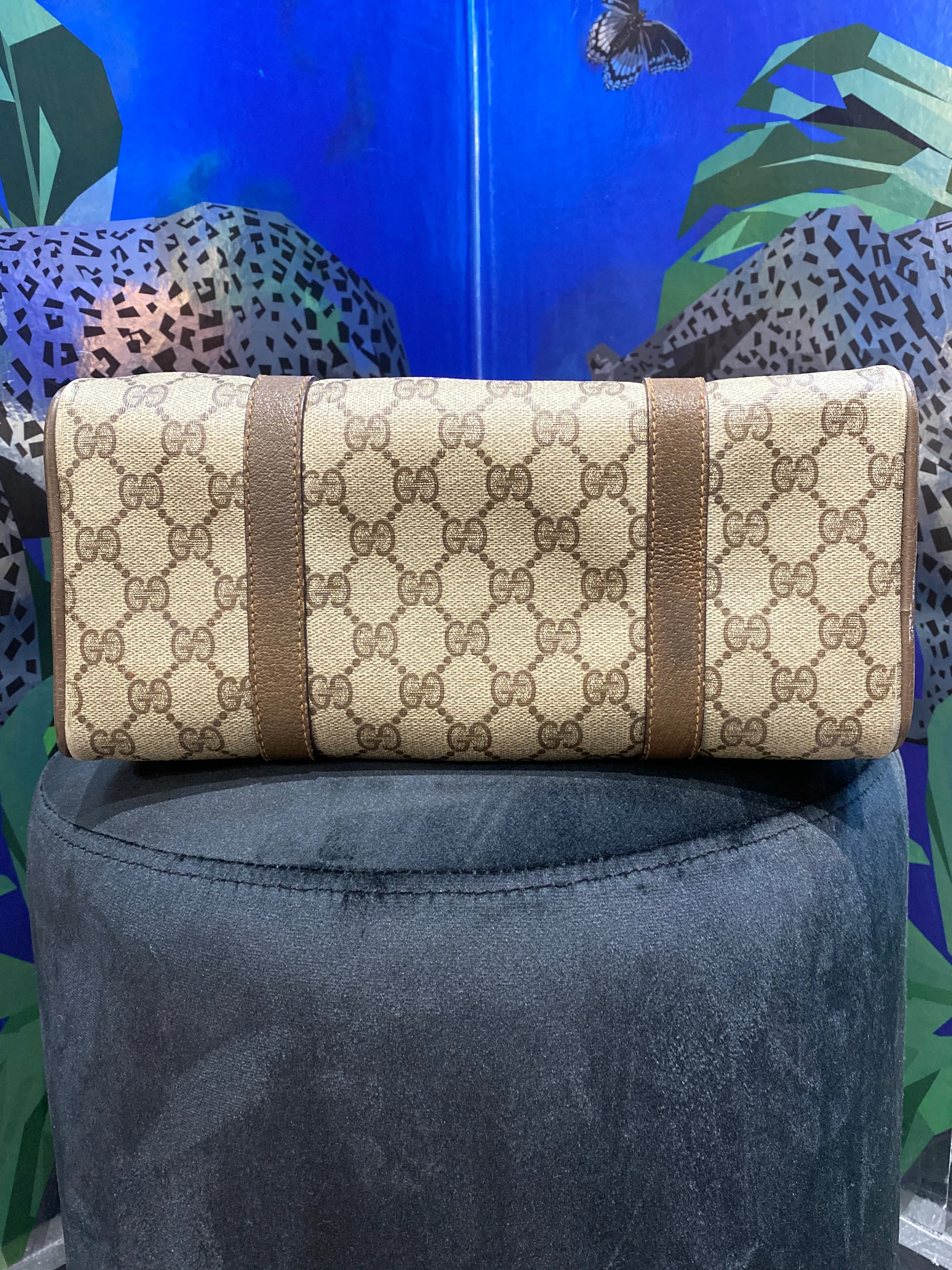 Vintage: Gucci Canvas Monogram Boston Bag