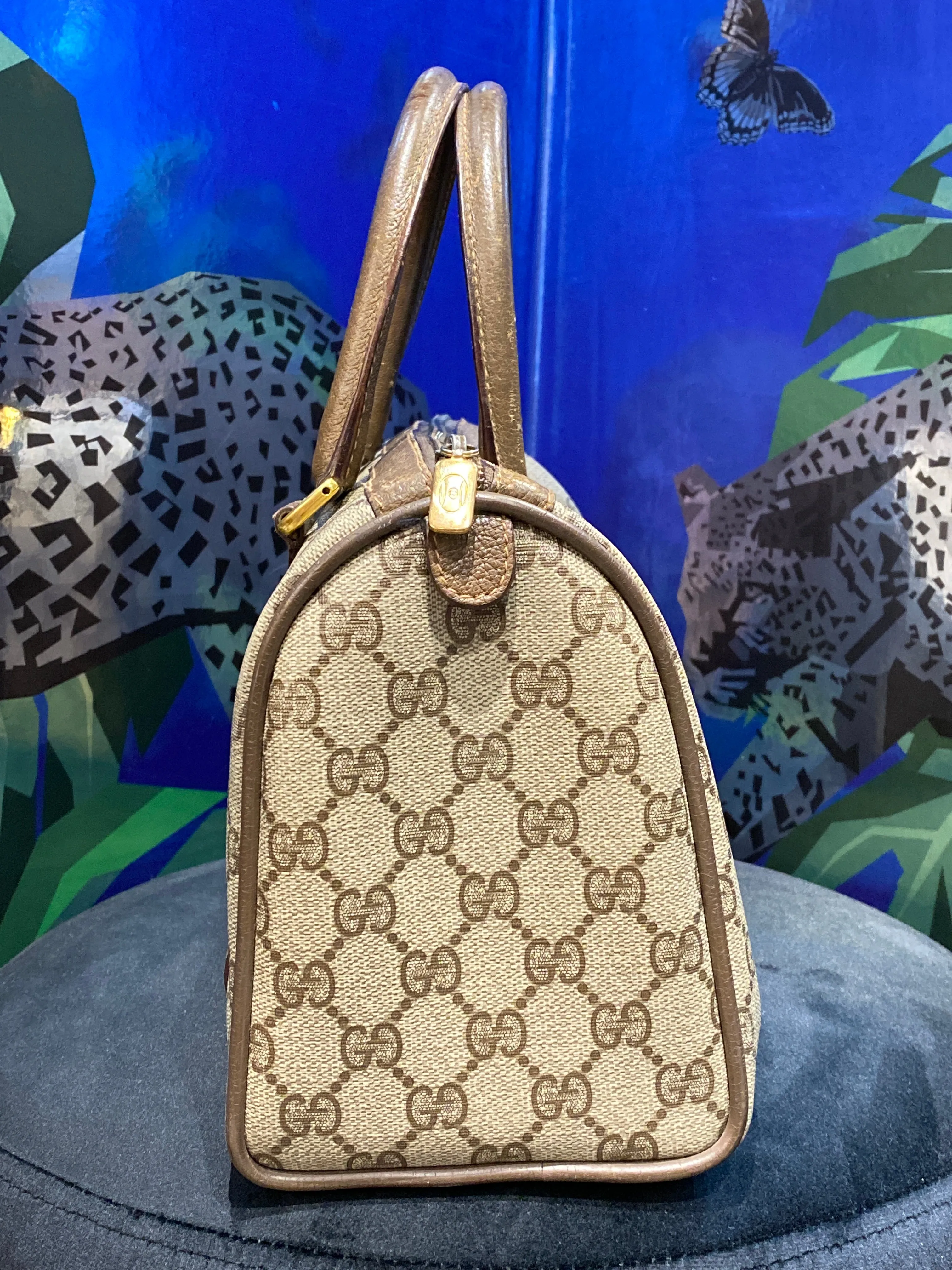 Vintage: Gucci Canvas Monogram Boston Bag