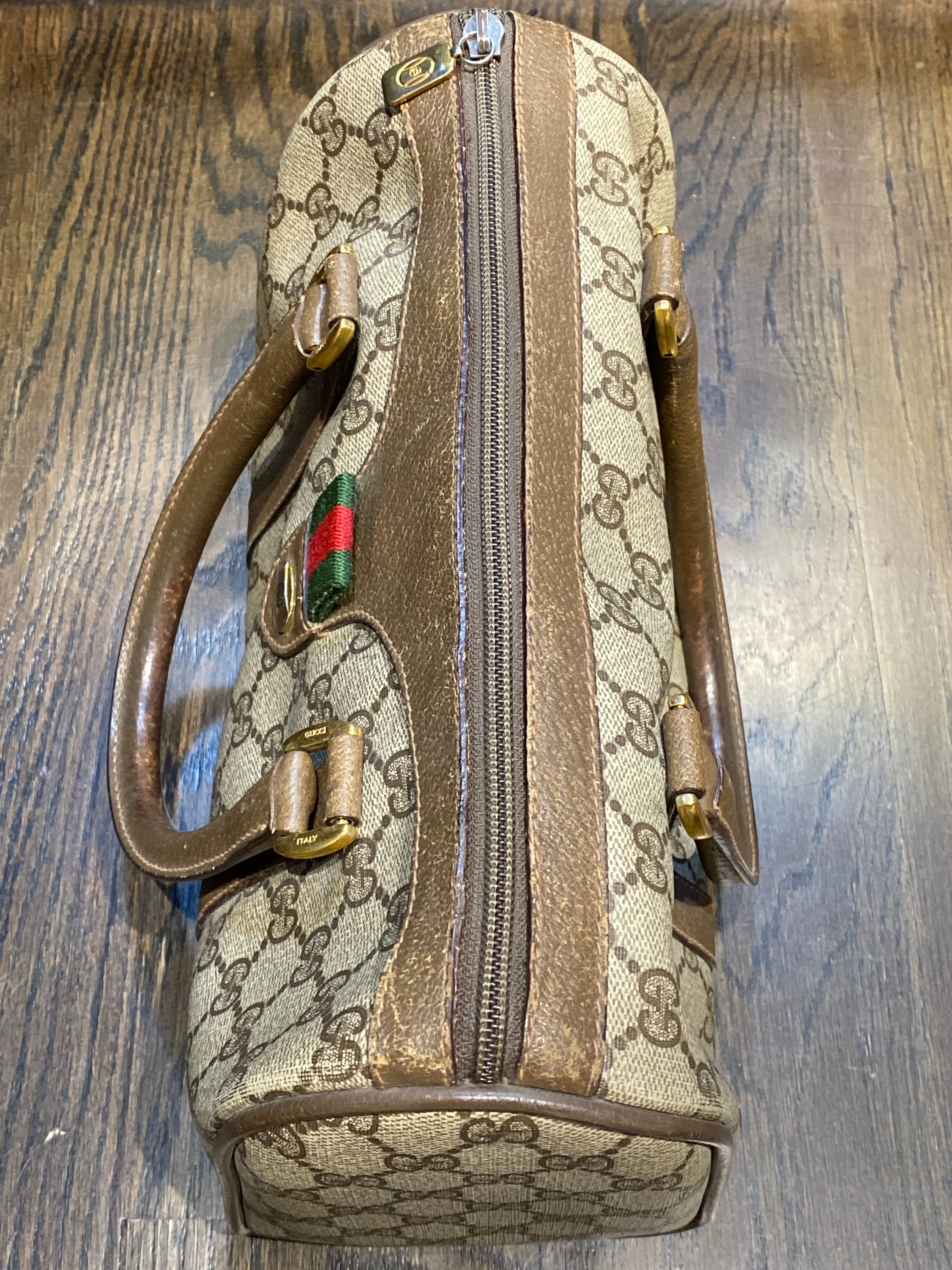 Vintage: Gucci Canvas Monogram Boston Bag