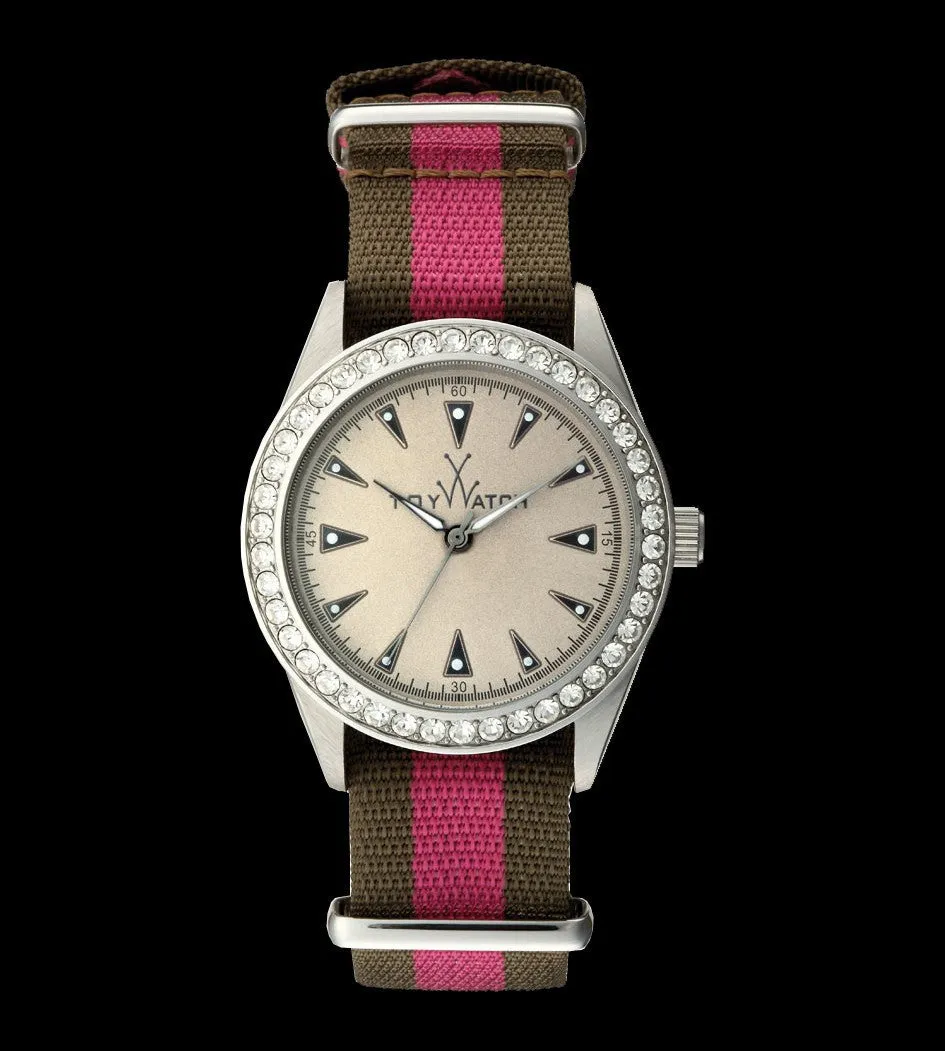 VINTAGE HUNTER GREEN AND PINK WITH STONES