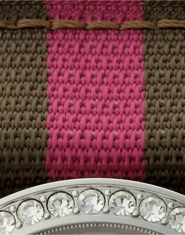 VINTAGE HUNTER GREEN AND PINK WITH STONES