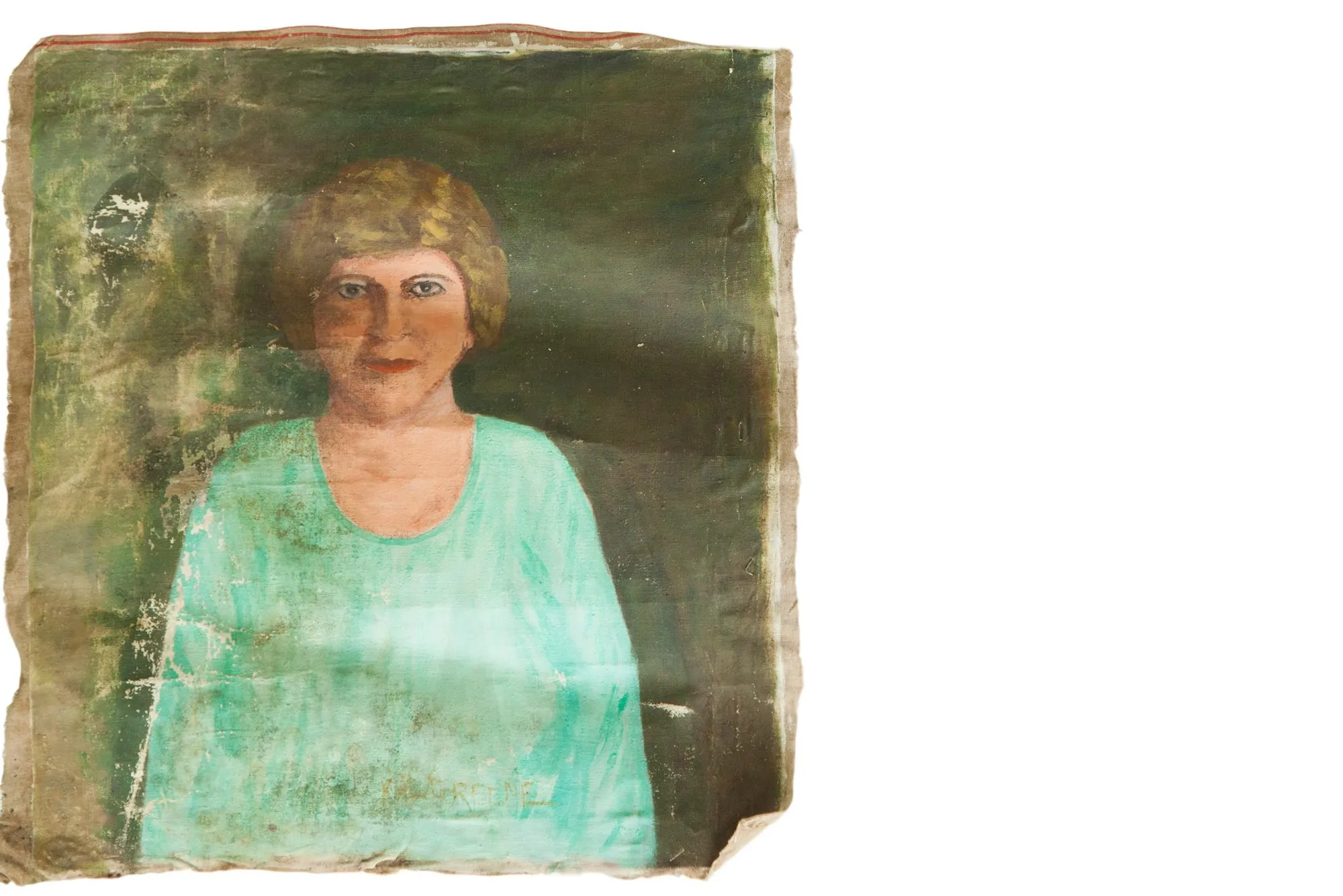 Vintage Kal Greene Portrait Painting