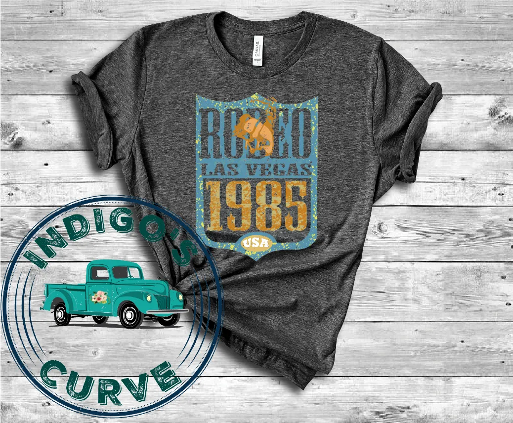 Vintage Rodeo Las Vegas 1985 Bella Canvas 3001 Tee