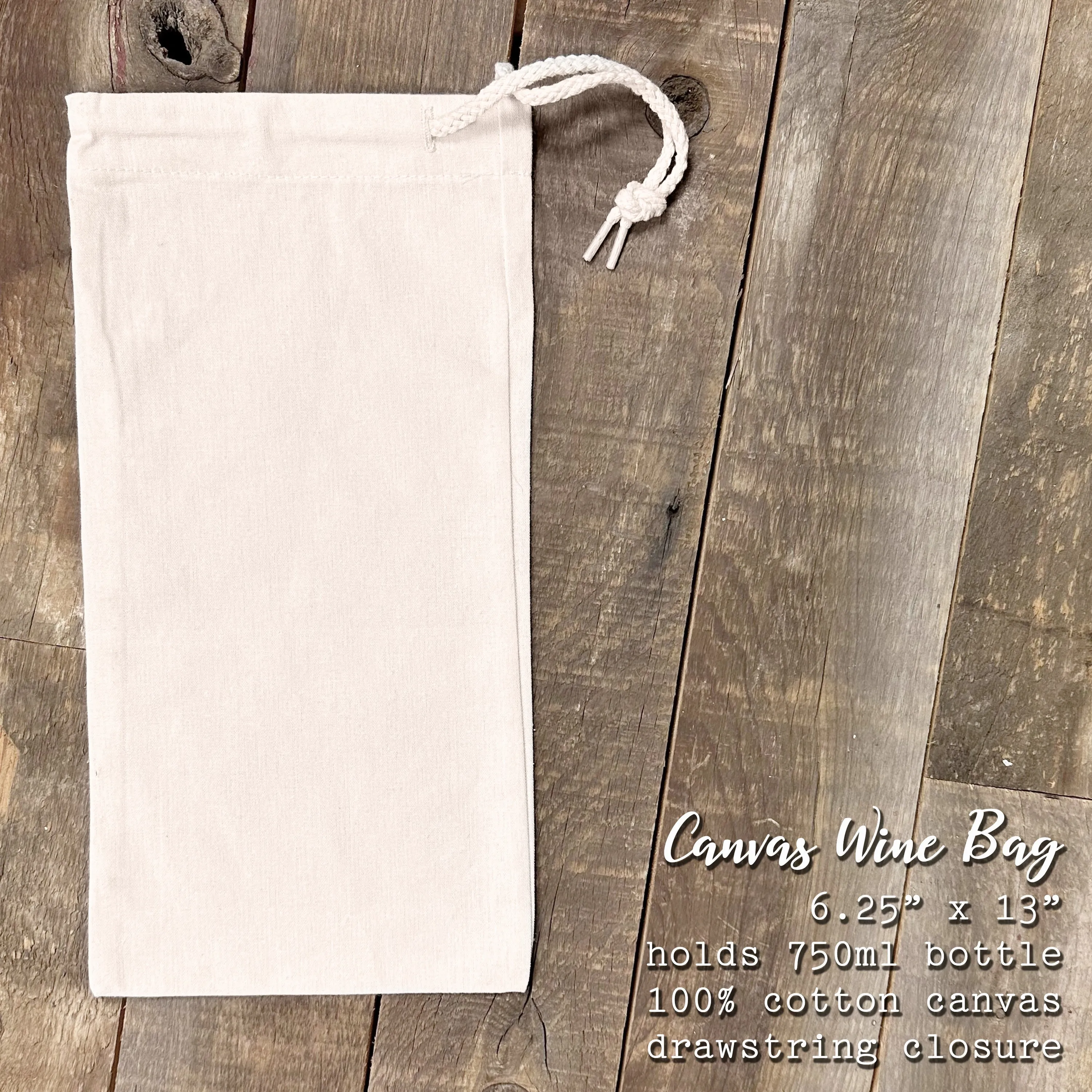 Vintage Santa - Canvas Wine Bag